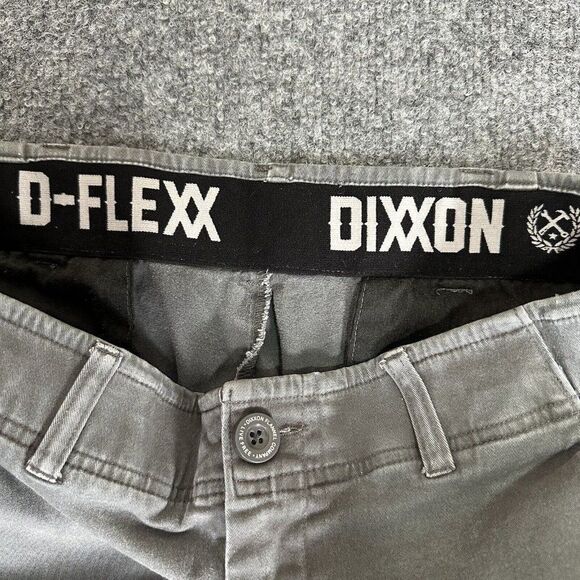 Dixxon Chino Pants Mens 30x30 Grey D-Flexx Workwear Straight Leg Low Rise Adult - Picture 3 of 9